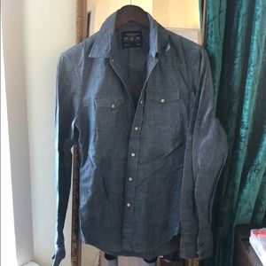 Denim button down